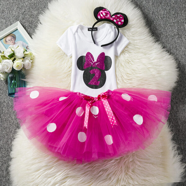 Pink Mickey Mouse birthday outfit