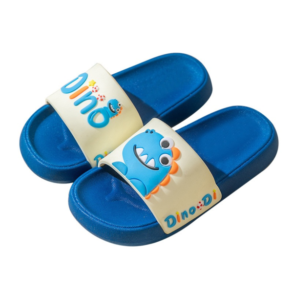 Blue and white dinosaur slides