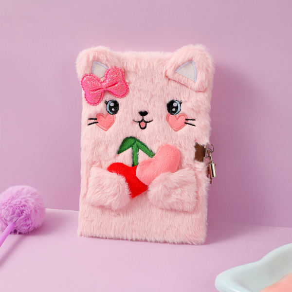 Plush Kitty Secret Lock Diary